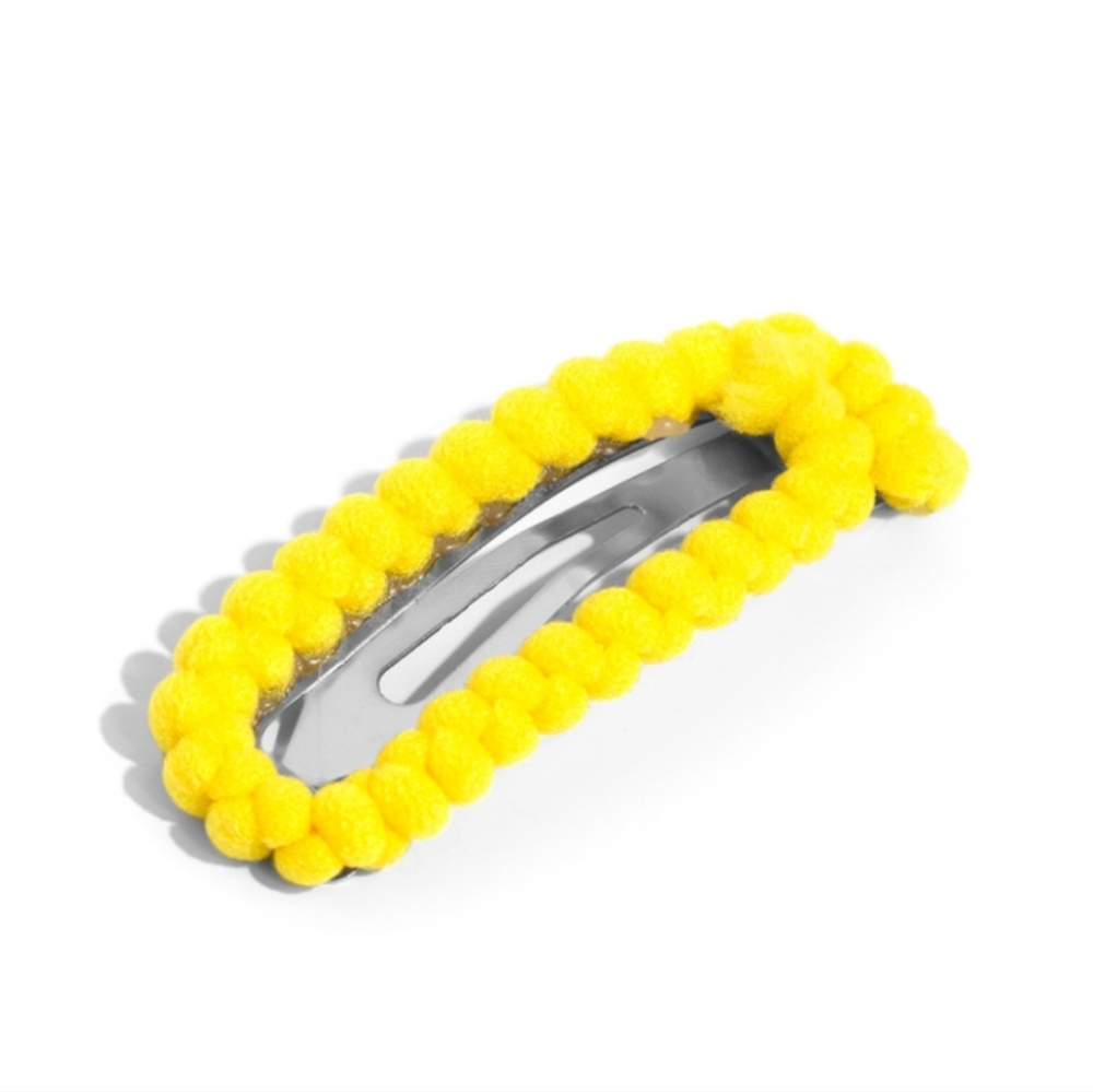 Bubble Gum Bubbly Yellow Hair Clips Snap
